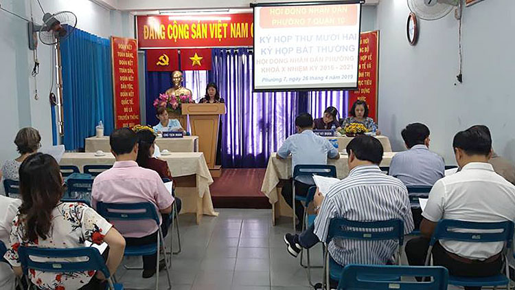 Image: Hội đồng nhân dân phường 7 họp kỳ họp thứ 12